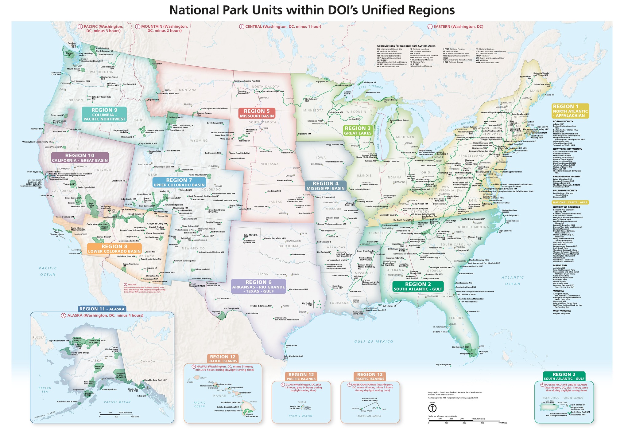 National Park Service map